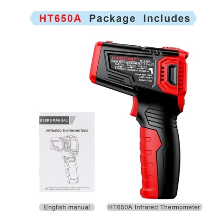 Infrared Thermometer Non-contact Gun | Habotest HT650A